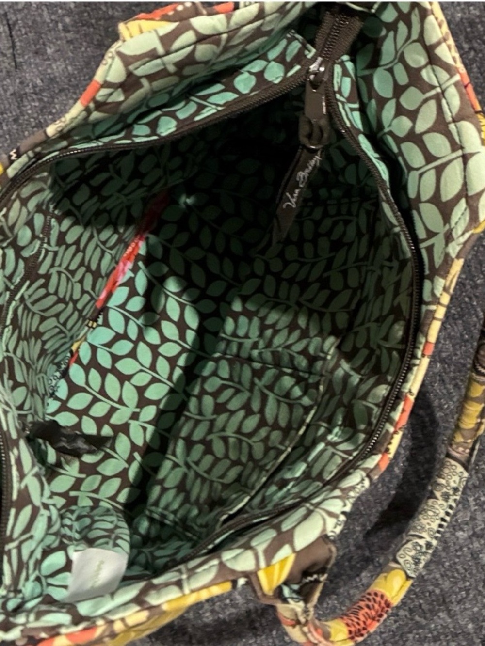 #68 - Vera Bradley FLOWER SHOWER Floral Quilted Tote Bag - Picture 4 of 6